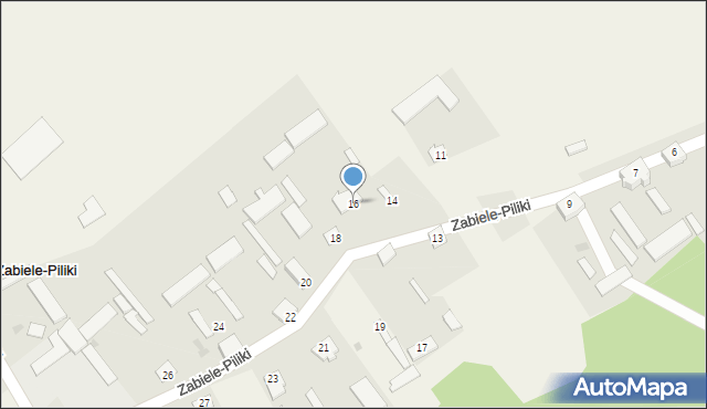 Zabiele-Piliki, Zabiele-Piliki, 16, mapa Zabiele-Piliki