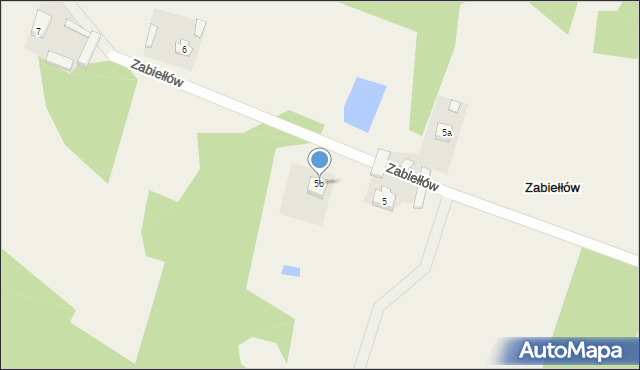 Zabiełłów, Zabiełłów, 5b, mapa Zabiełłów