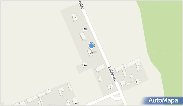 Żabieniec, Żabieniec, 2a, mapa Żabieniec