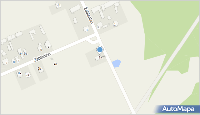 Żabieniec, Żabieniec, 3a, mapa Żabieniec
