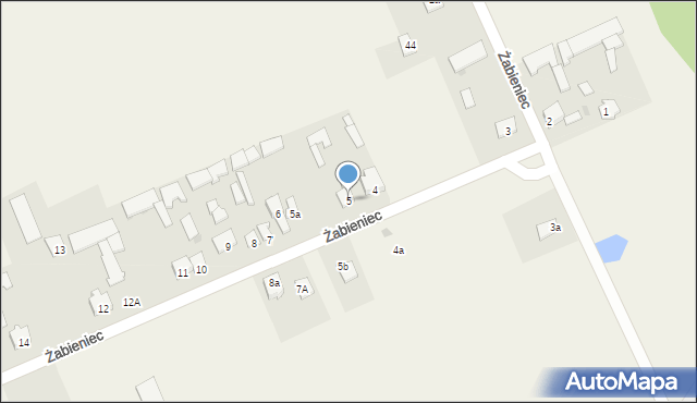 Żabieniec, Żabieniec, 5, mapa Żabieniec