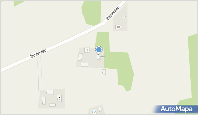 Żabieniec, Żabieniec, 1, mapa Żabieniec