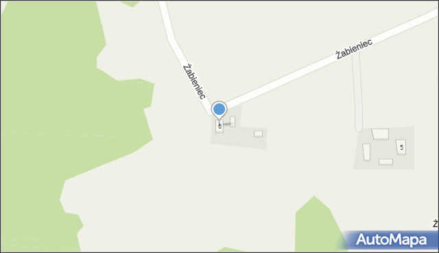 Żabieniec, Żabieniec, 6, mapa Żabieniec