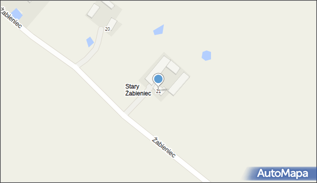 Żabieniec, Żabieniec, 21, mapa Żabieniec