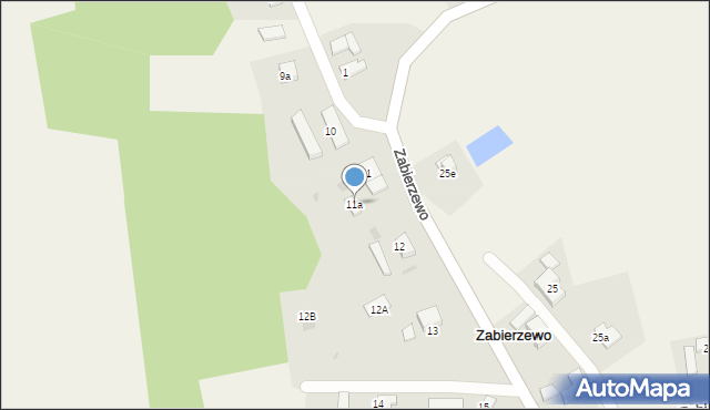 Zabierzewo, Zabierzewo, 11a, mapa Zabierzewo