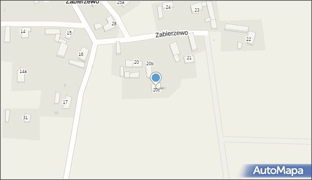 Zabierzewo, Zabierzewo, 20c, mapa Zabierzewo