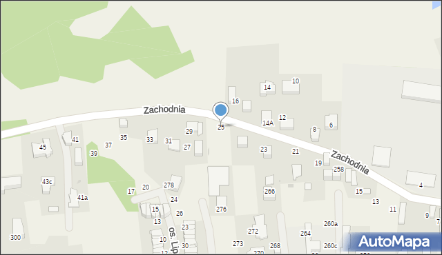 Zabierzów, Zachodnia, 25, mapa Zabierzów