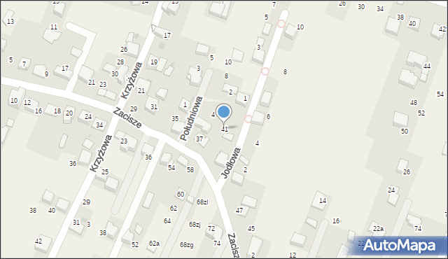 Zabierzów, Zacisze, 41, mapa Zabierzów