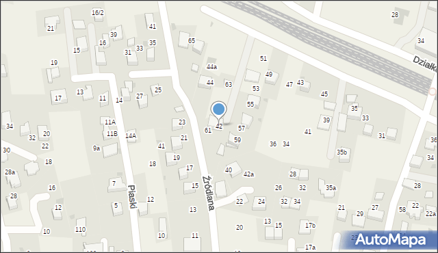 Zabierzów, Zawiła, 42, mapa Zabierzów