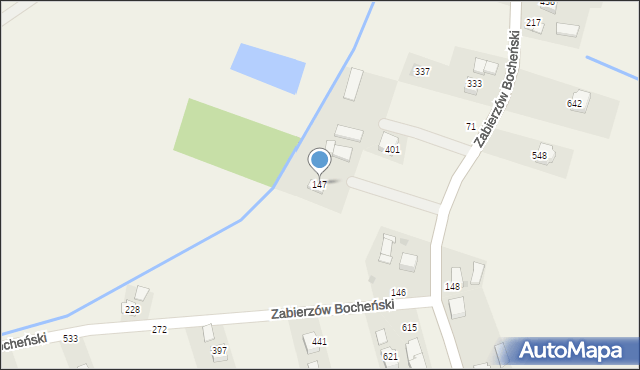 Zabierzów Bocheński, Zabierzów Bocheński, 147, mapa Zabierzów Bocheński