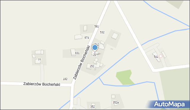 Zabierzów Bocheński, Zabierzów Bocheński, 21, mapa Zabierzów Bocheński