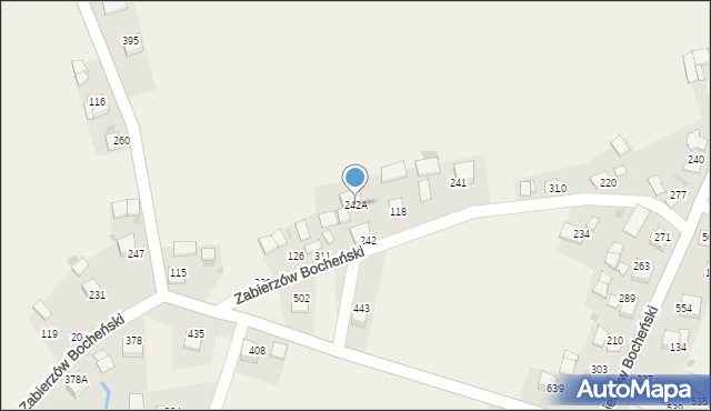 Zabierzów Bocheński, Zabierzów Bocheński, 242A, mapa Zabierzów Bocheński