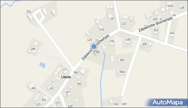 Zabierzów Bocheński, Zabierzów Bocheński, 379, mapa Zabierzów Bocheński