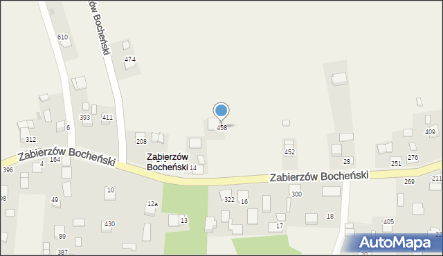 Zabierzów Bocheński, Zabierzów Bocheński, 458, mapa Zabierzów Bocheński
