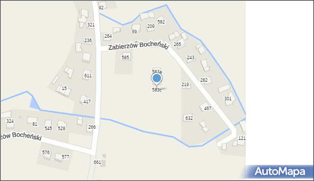 Zabierzów Bocheński, Zabierzów Bocheński, 583c, mapa Zabierzów Bocheński