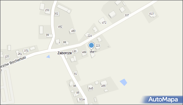 Zabierzów Bocheński, Zabierzów Bocheński, 656, mapa Zabierzów Bocheński