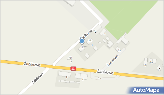 Żabikowo, Żabikowo, 4, mapa Żabikowo