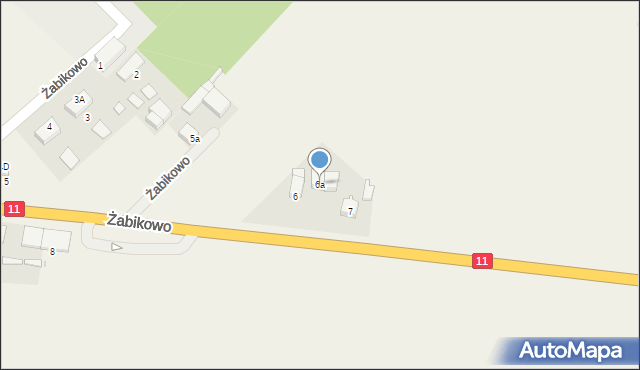 Żabikowo, Żabikowo, 6a, mapa Żabikowo