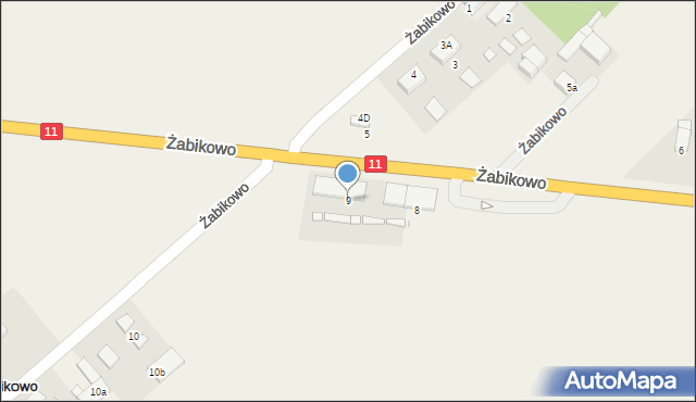 Żabikowo, Żabikowo, 9, mapa Żabikowo