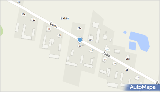 Żabin, Żabin, 29, mapa Żabin