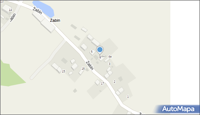 Żabin, Żabin, 4, mapa Żabin