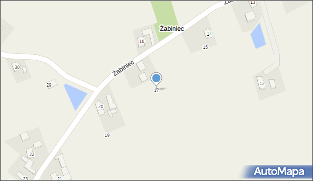 Żabiniec, Żabiniec, 17, mapa Żabiniec