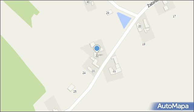 Żabiniec, Żabiniec, 22, mapa Żabiniec
