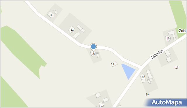 Żabiniec, Żabiniec, 30, mapa Żabiniec