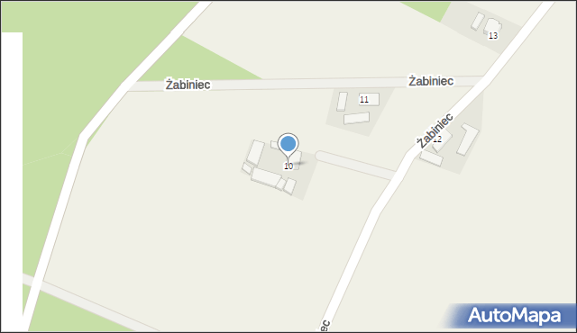 Żabiniec, Żabiniec, 10, mapa Żabiniec