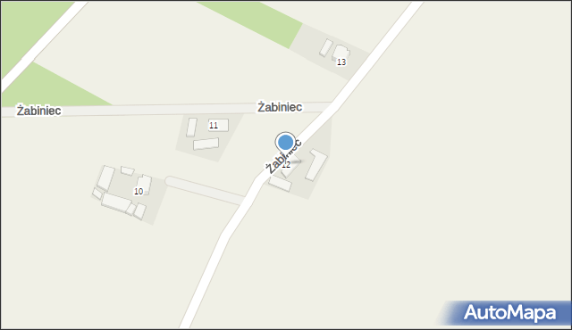 Żabiniec, Żabiniec, 12, mapa Żabiniec