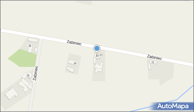 Żabiniec, Żabiniec, 33, mapa Żabiniec