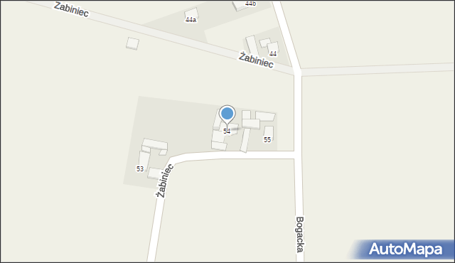 Żabiniec, Żabiniec, 54, mapa Żabiniec