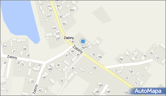 Żabiny, Żabiny, 79, mapa Żabiny