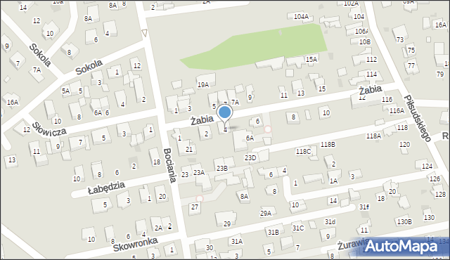 Ząbki, Żabia, 4, mapa Ząbki