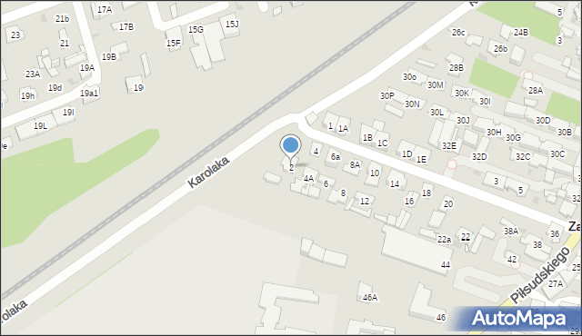 Ząbki, Zaciszna, 2, mapa Ząbki