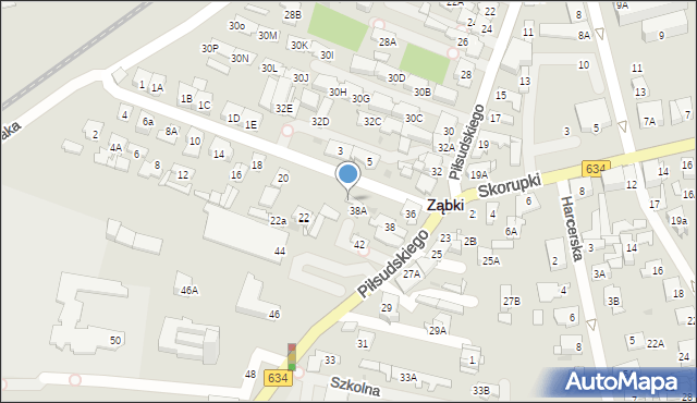 Ząbki, Zaciszna, 24, mapa Ząbki