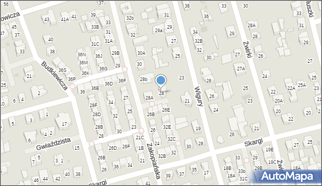 Ząbki, Zakopiańska, 28, mapa Ząbki