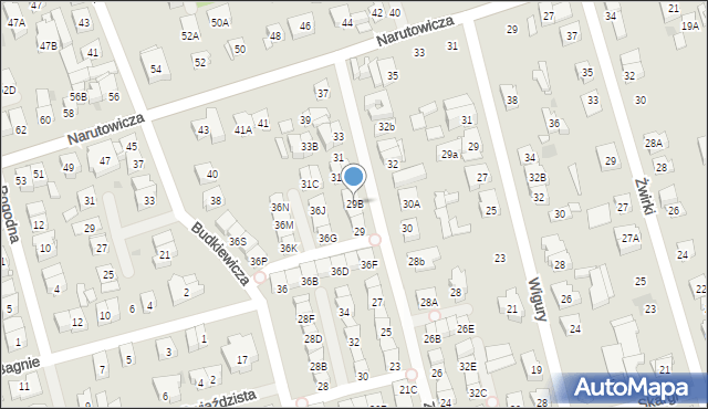 Ząbki, Zakopiańska, 29B, mapa Ząbki