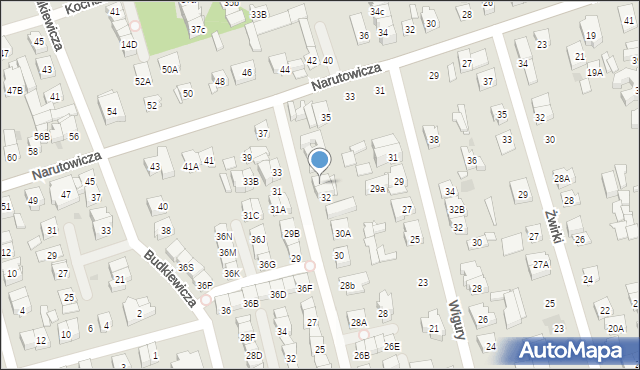 Ząbki, Zakopiańska, 32A, mapa Ząbki