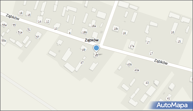 Ząbków, Ząbków, 45, mapa Ząbków