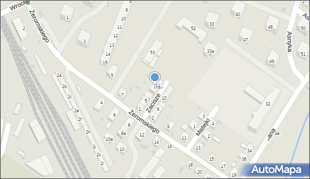 Ząbkowice Śląskie, Zacisze, 9, mapa Ząbkowice Śląskie