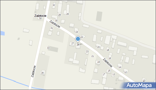 Zabłocie, Zabłocie, 25, mapa Zabłocie