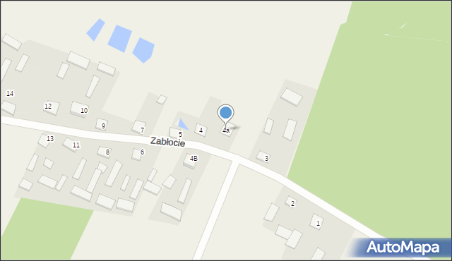 Zabłocie, Zabłocie, 4a, mapa Zabłocie