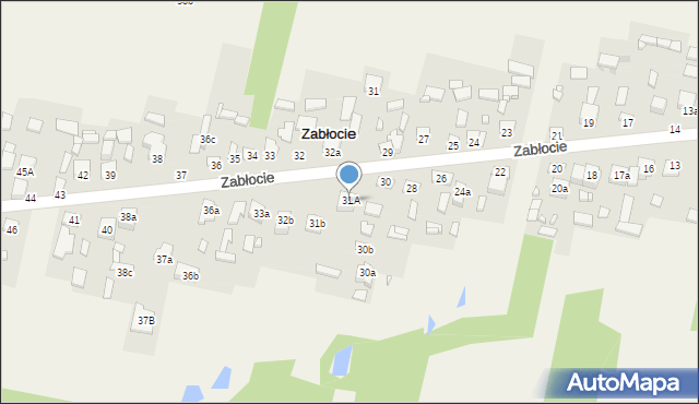 Zabłocie, Zabłocie, 31A, mapa Zabłocie