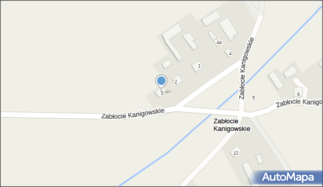 Zabłocie Kanigowskie, Zabłocie Kanigowskie, 1, mapa Zabłocie Kanigowskie