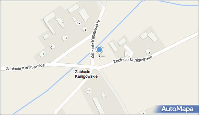 Zabłocie Kanigowskie, Zabłocie Kanigowskie, 5, mapa Zabłocie Kanigowskie