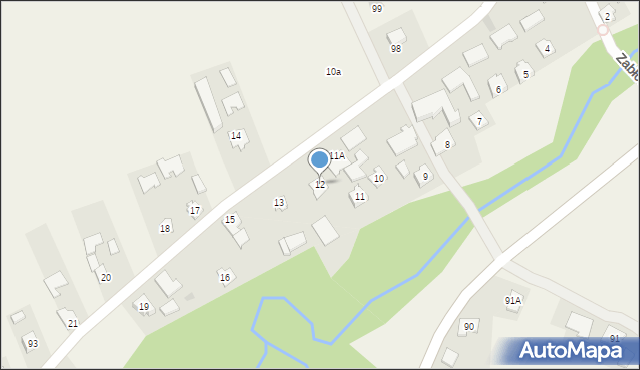 Zabłotce, Zabłotce, 12, mapa Zabłotce