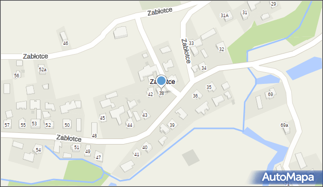 Zabłotce, Zabłotce, 38, mapa Zabłotce