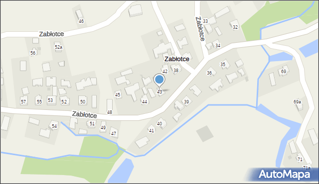 Zabłotce, Zabłotce, 43, mapa Zabłotce