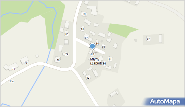 Zabłotce, Zabłotce, 83, mapa Zabłotce